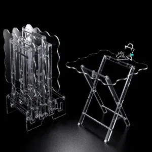 طاولات خدمة اكريليك شفاف سادة