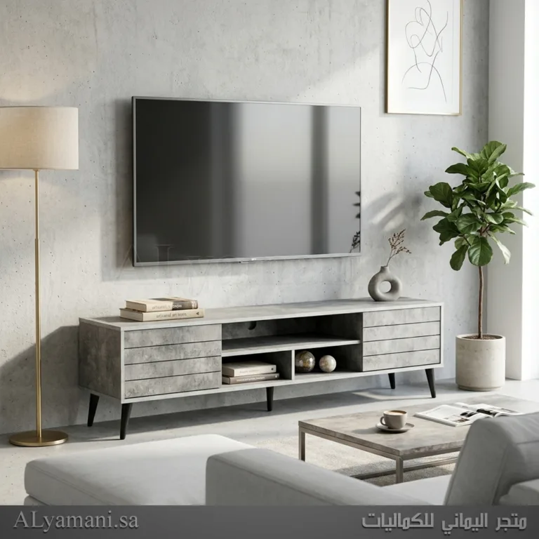 طاولة تلفزيون بلازما رصاصية أنيقة