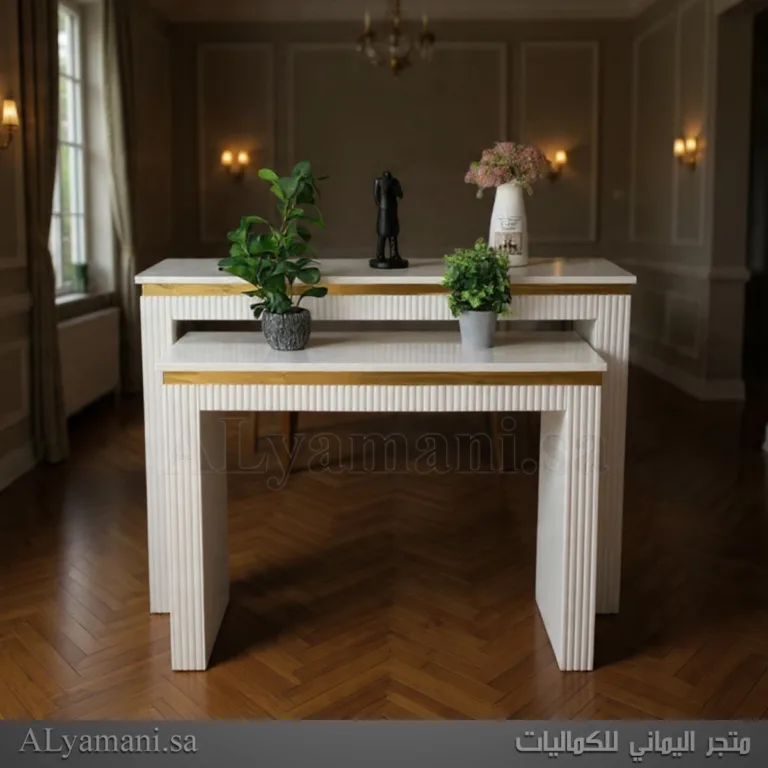 طاولة مدخل استقبال مقلم بديل الرخام