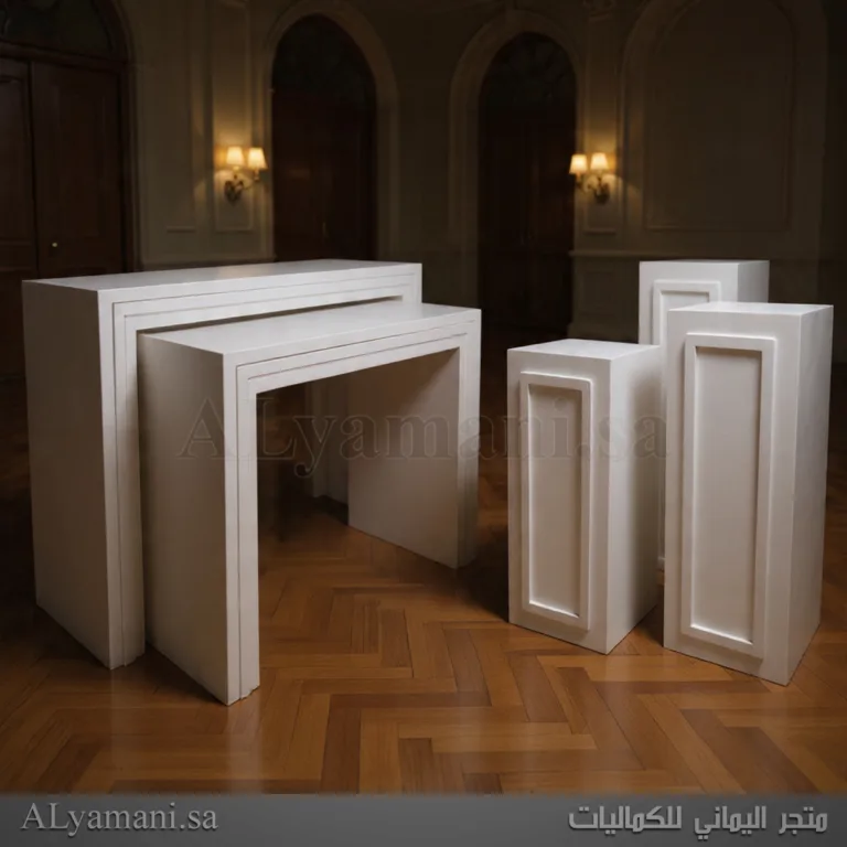 طقم طاولات استقبال مع 3 ستاندات