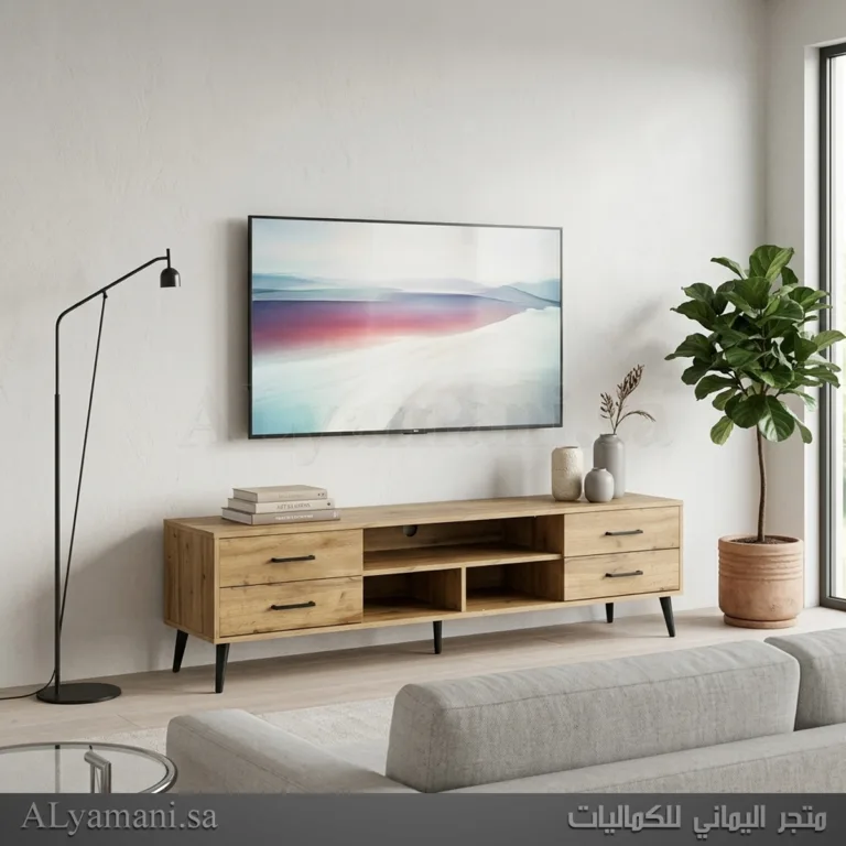طاولة تلفزيون بلازما خشبي