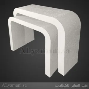 طاولة مدخل استقبال مقوس اوف وايت