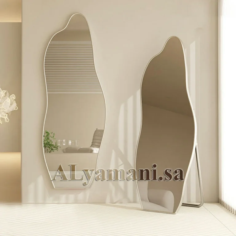 مرايا أرضية جدارية متعرجة بيضاء