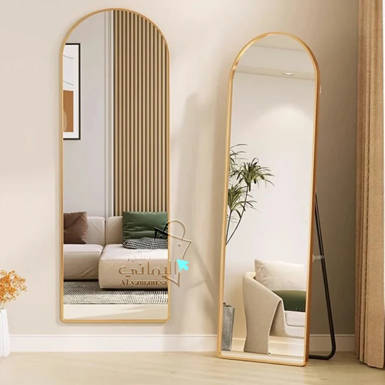 مرايا أرضية جدارية مقوسة ذهبية