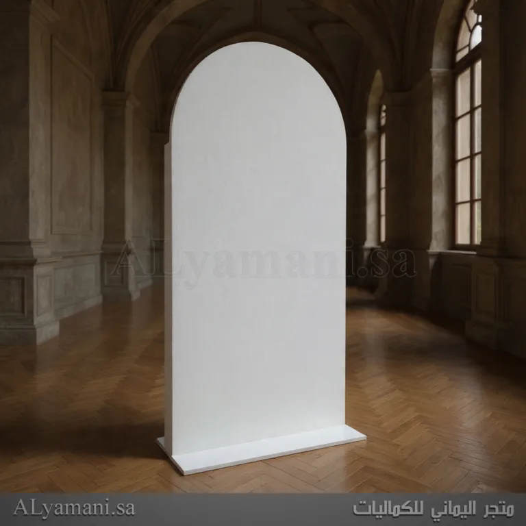 خلفية استقبال مقوس سادة ابيض مطفي