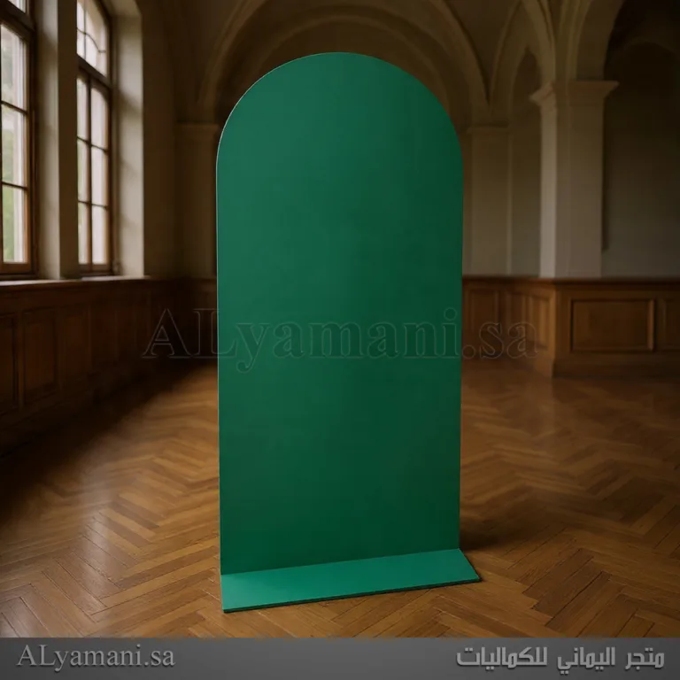 خلفية استقبال مقوسة باللون الأخضر