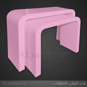 طاولات استقبال مقوسة متعددة الألوان - لون وردي