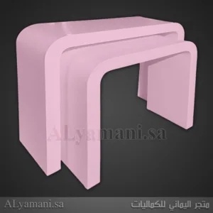 طاولات استقبال مقوسة متعددة الألوان - لون وردي فاتح