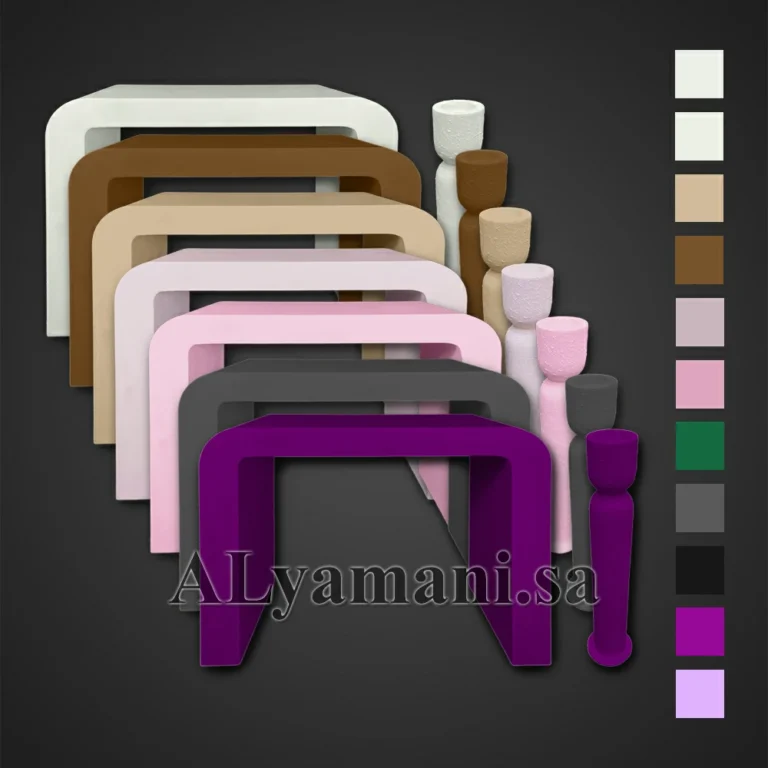 طاولة ومبخرة استقبال مقوسة متعددة الألوان