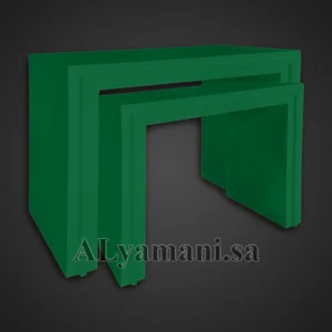 ‏‏طاولات مدخل استقبال مربع متعددة الألوان - لون أخضر