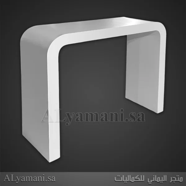 طاولات مدخل استقبال مقوس متعددة الألوان - لون أبيض