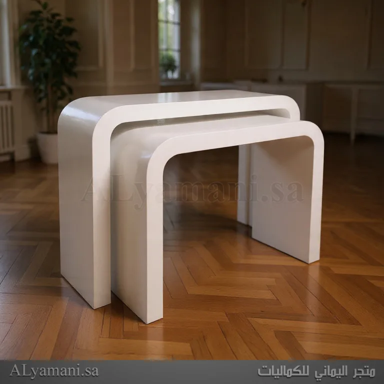 طاولات استقبال مقوسة لون اوف وايت