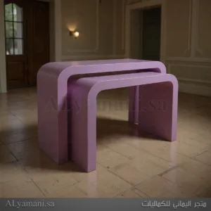 طاولات استقبال مقوسة لون بنفسجي فاتح