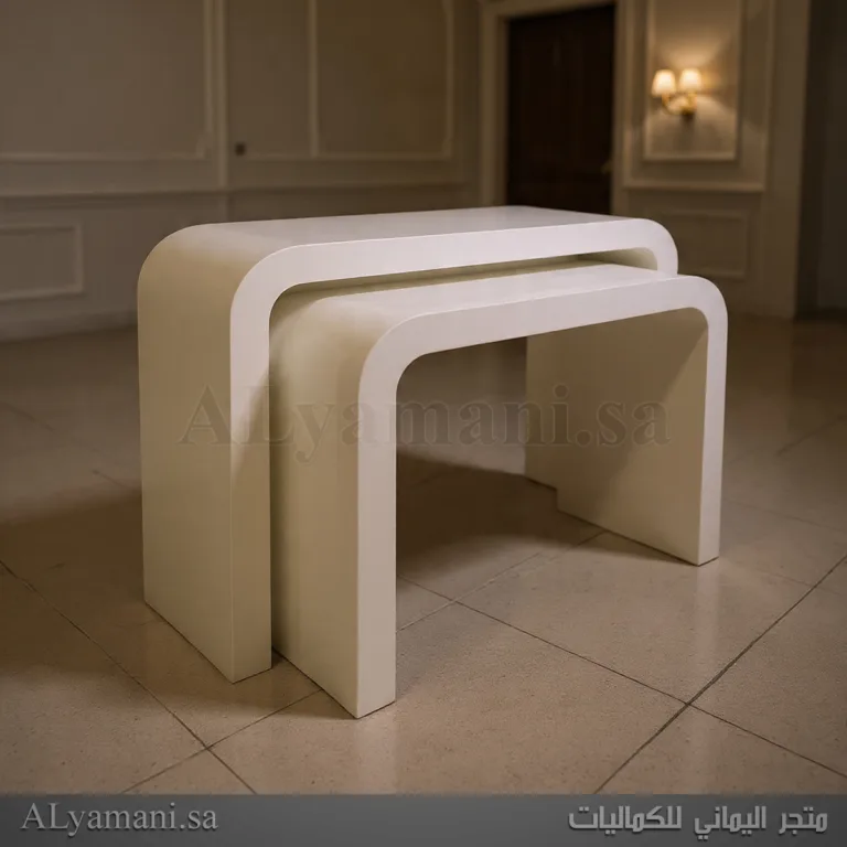 طاولات استقبال مقوسة لون سكري