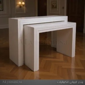 طاولات استقبال مربعة لون أبيض