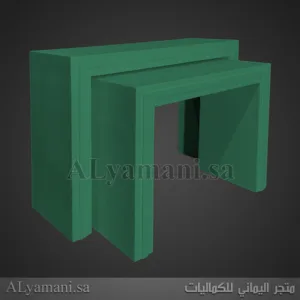 ‏‏طاولات مدخل استقبال مربع متعددة الألوان - لون أخضر