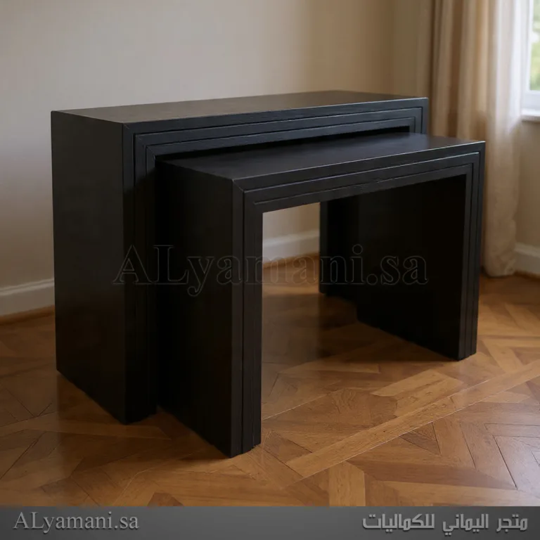 طاولات استقبال مربعة لون أسود