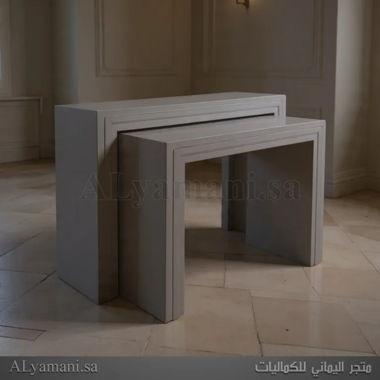 طاولات استقبال مربعة لون رصاصي غامق
