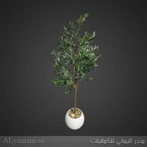 شجرة زيتون Olive صناعية كبيرة 180 سم مركن ابيض