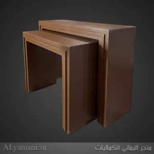 طاولات استقبال مربعة لون بني