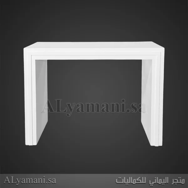 ‏‏طاولات مدخل استقبال مربع متعددة الألوان - لون أبيض