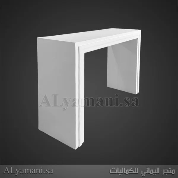 ‏‏طاولات مدخل استقبال مربع متعددة الألوان - لون أبيض