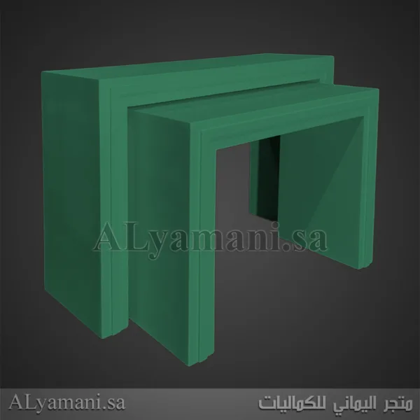 ‏‏طاولات مدخل استقبال مربع متعددة الألوان - لون أخضر