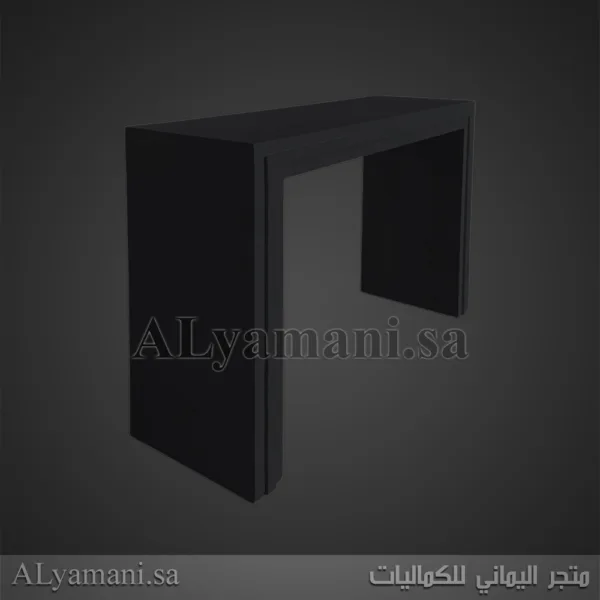 ‏‏طاولات مدخل استقبال مربع متعددة الألوان - لون أسود