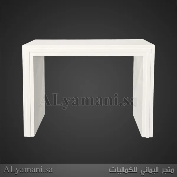 ‏‏طاولات مدخل استقبال مربع متعددة الألوان - لون اوف وايت كريمي