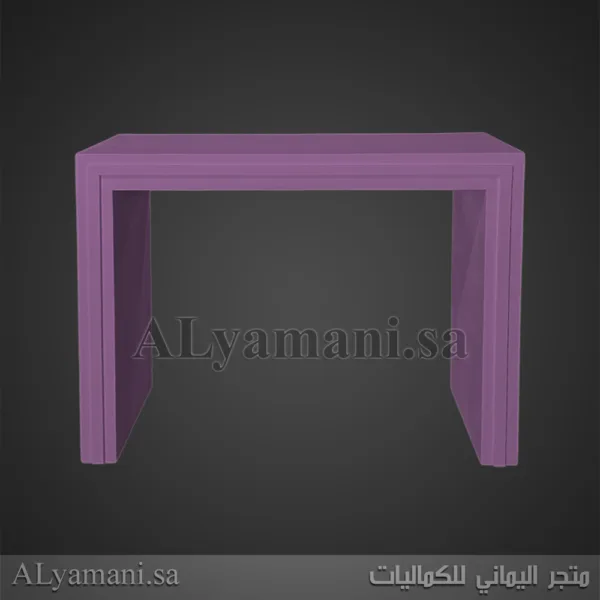 ‏‏طاولات مدخل استقبال مربع متعددة الألوان - لون بنفسجي