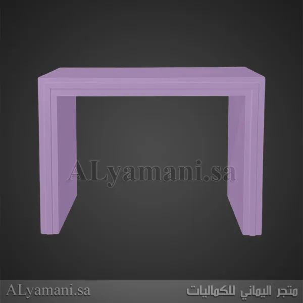 ‏‏طاولات مدخل استقبال مربع متعددة الألوان - لون بنفسجي فاتح