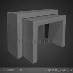 ‏‏طاولات مدخل استقبال مربع متعددة الألوان - لون رصاصي غامق