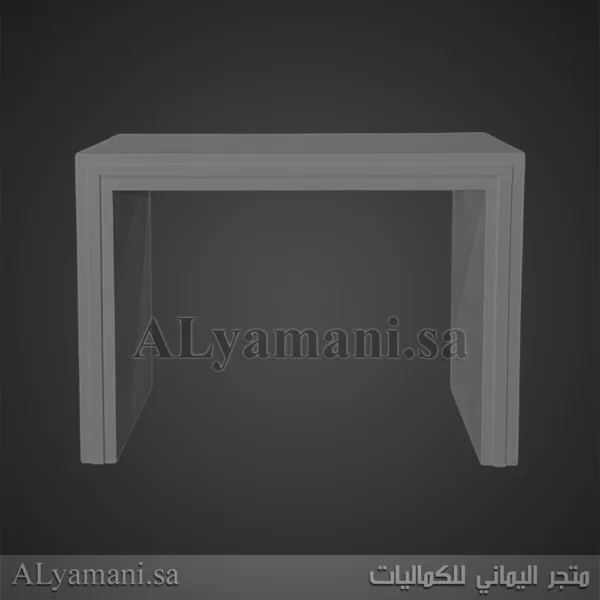‏‏طاولات مدخل استقبال مربع متعددة الألوان - لون رصاصي غامق