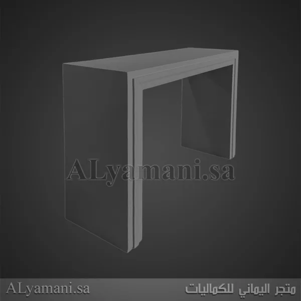 ‏‏طاولات مدخل استقبال مربع متعددة الألوان - لون رصاصي غامق