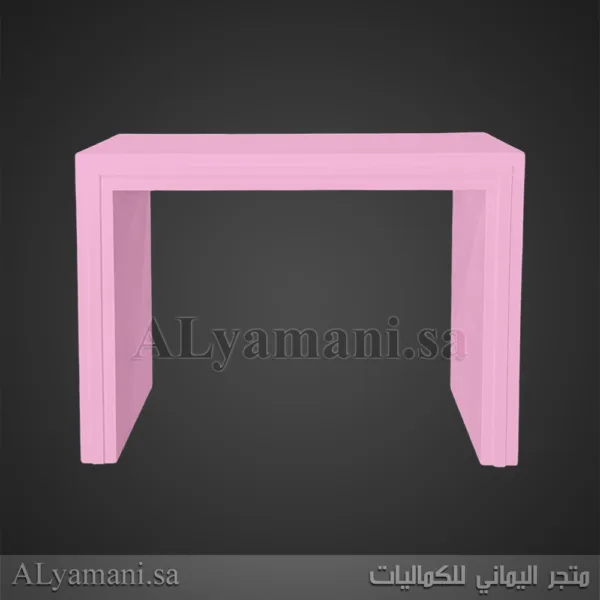 ‏‏طاولات مدخل استقبال مربع متعددة الألوان - لون وردي