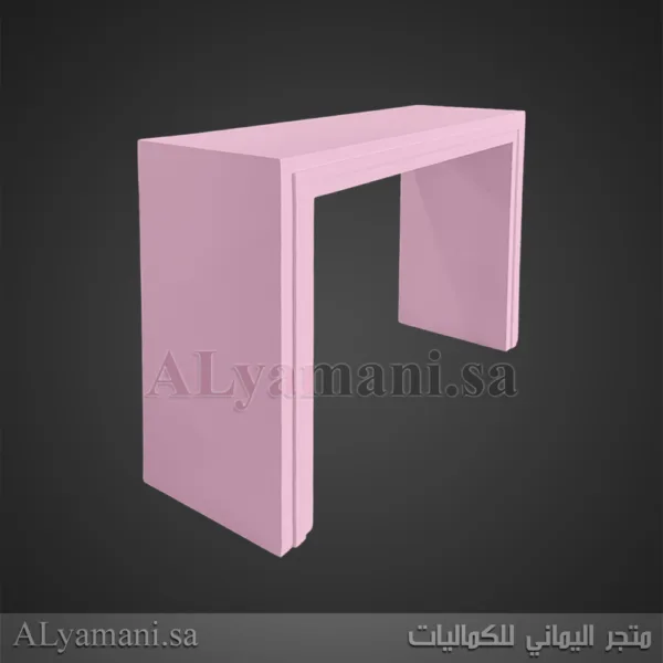 ‏‏طاولات مدخل استقبال مربع متعددة الألوان - لون وردي فاتح