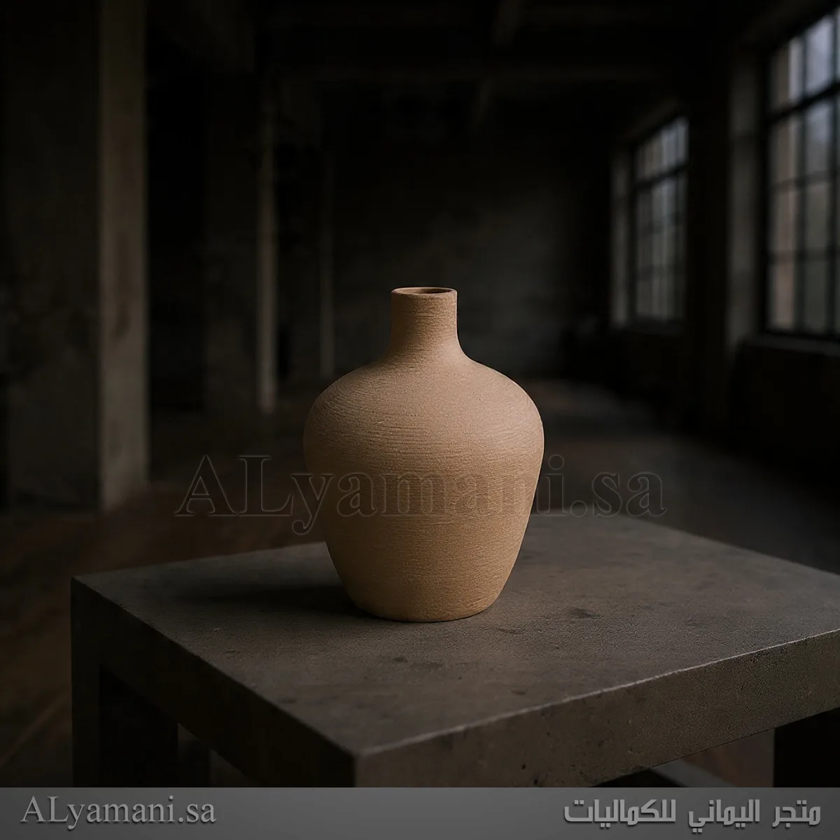 فازة مزهرية عريضة معتقة سيراميك ابيض