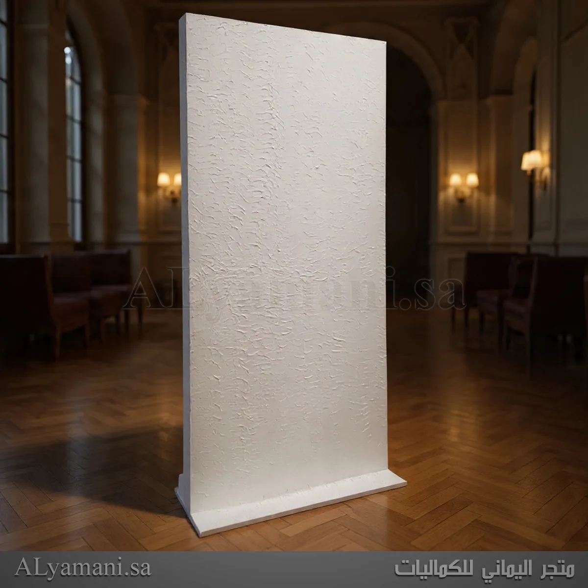 خلفية مدخل واستقبال بتصميم مربع معتق