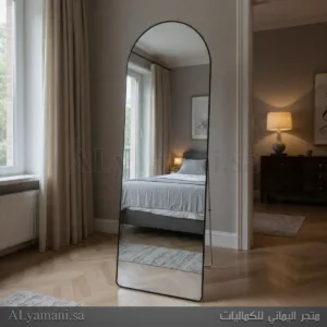 مرايا مقوسة جدارية وأرضية إيطار أسود