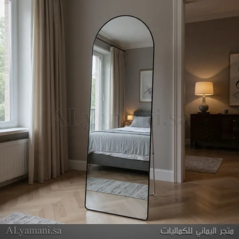 مرايا مقوسة جدارية وأرضية إيطار أسود