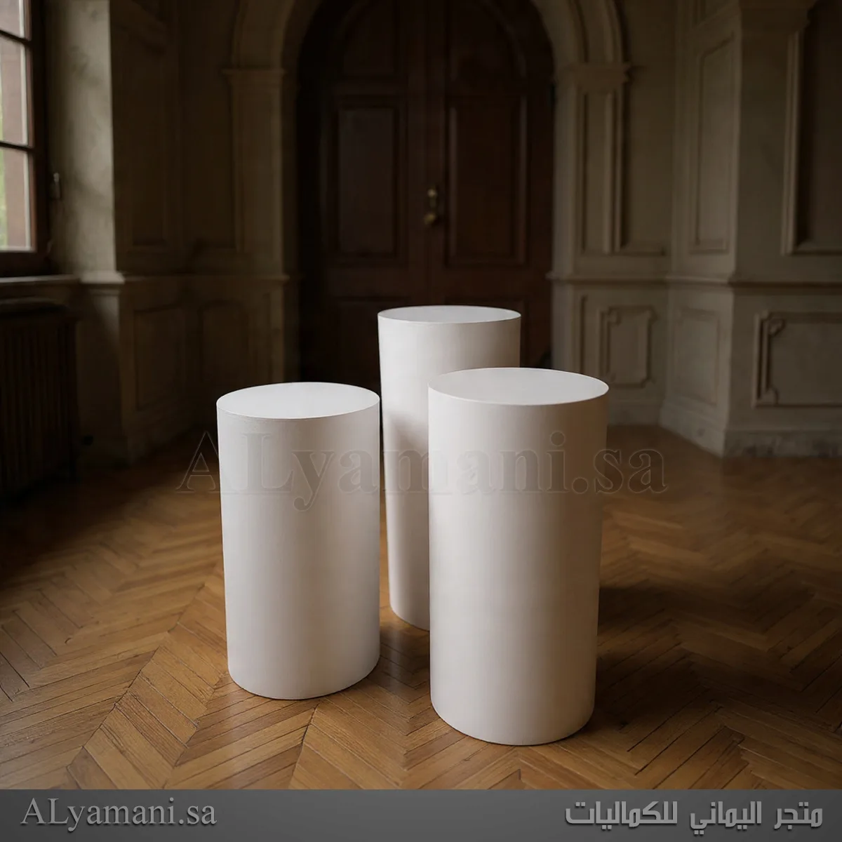 ستاندات مدخل واستقبال اسطوانية دائرية سادة