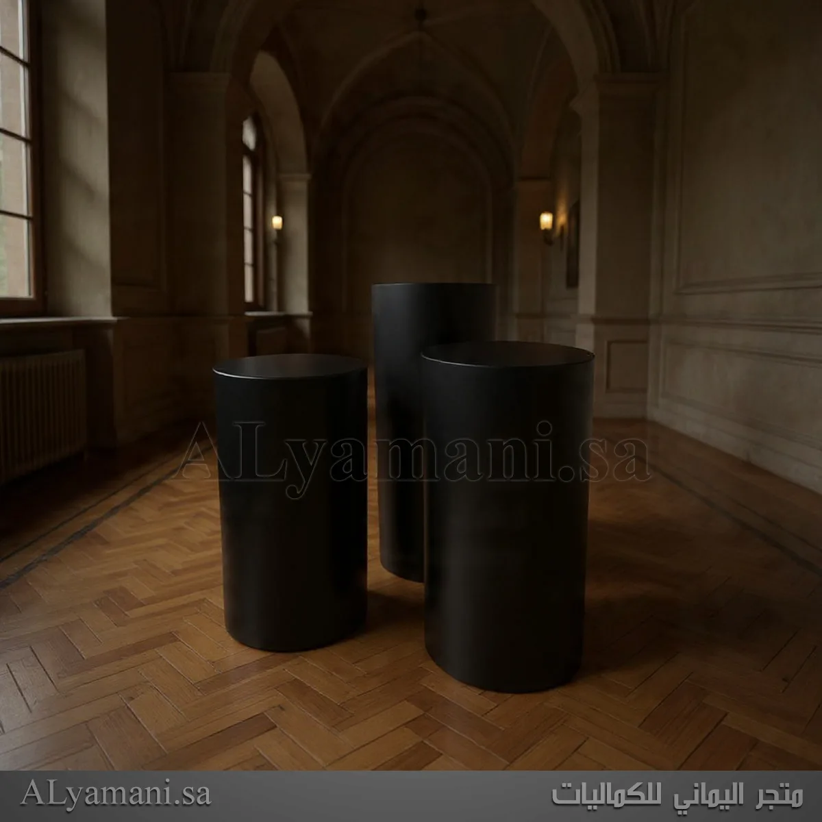 ستاندات مدخل واستقبال اسطوانية دائرية سادة