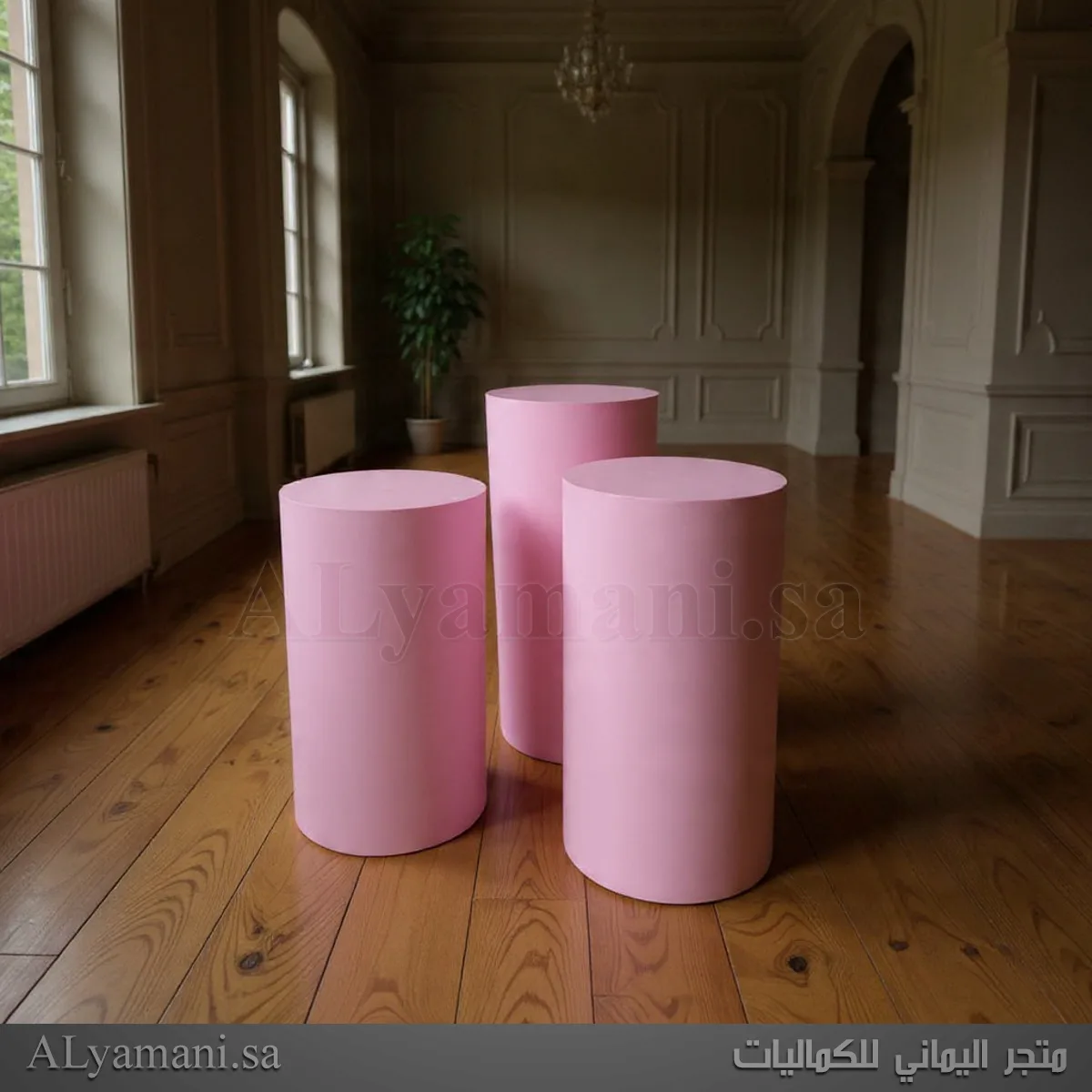 ستاندات مدخل واستقبال اسطوانية دائرية سادة