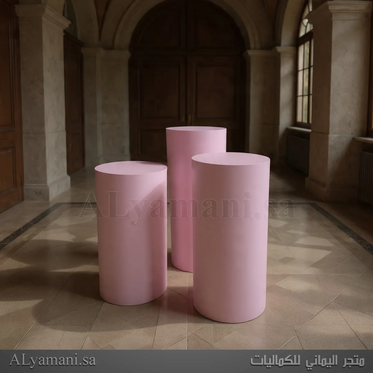 ستاندات مدخل واستقبال اسطوانية دائرية سادة