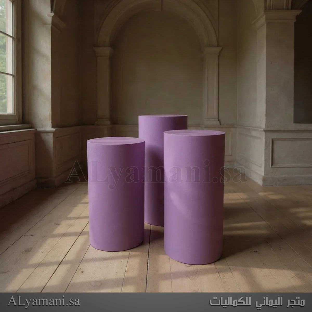 ستاندات مدخل واستقبال اسطوانية دائرية سادة