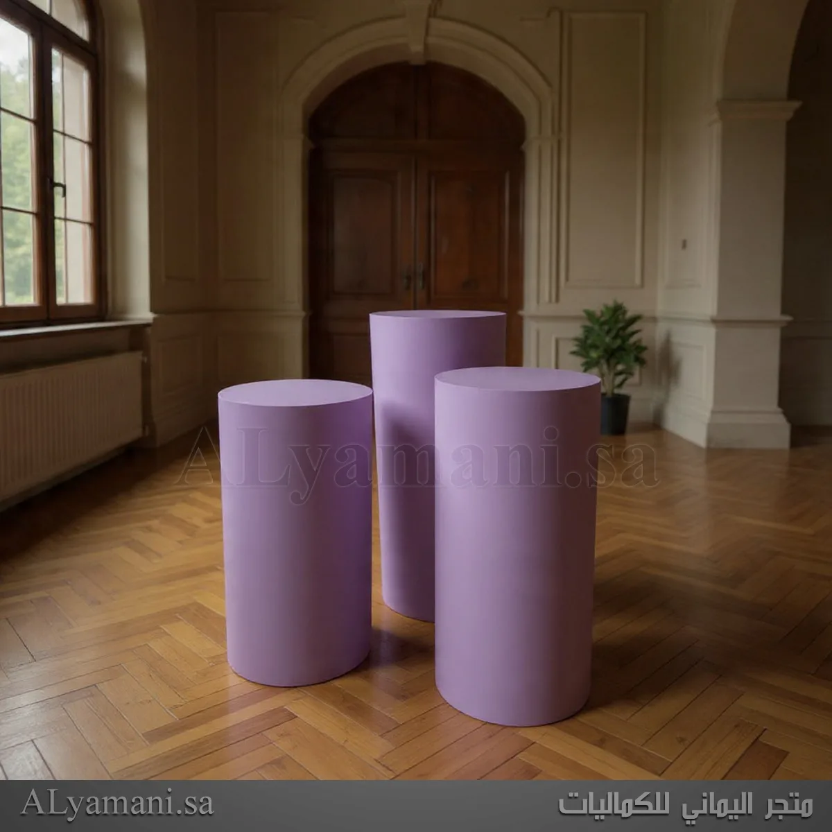 ستاندات مدخل واستقبال اسطوانية دائرية سادة