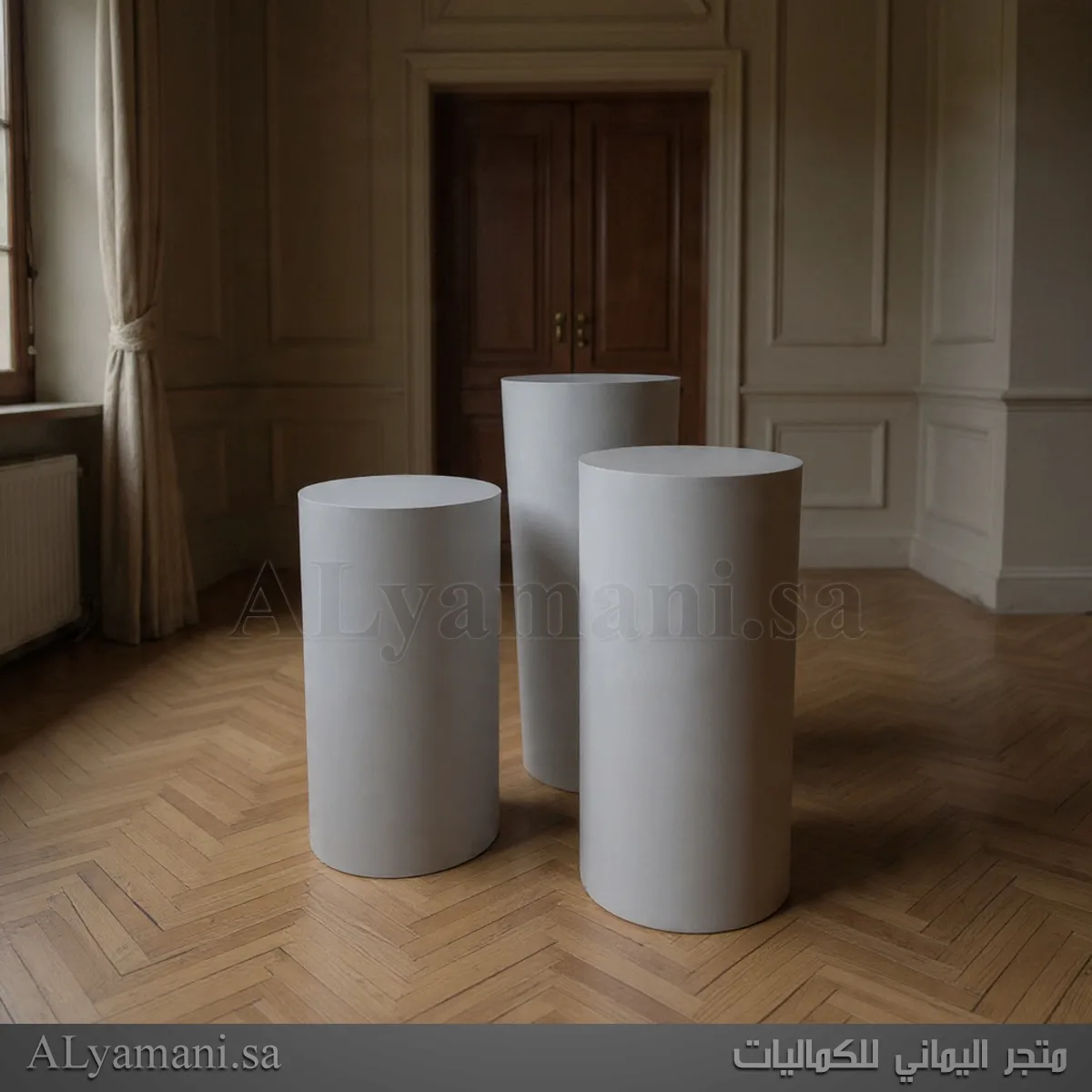 ستاندات مدخل واستقبال اسطوانية دائرية سادة