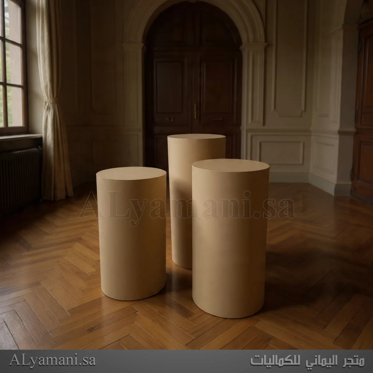 ستاندات مدخل واستقبال اسطوانية دائرية سادة