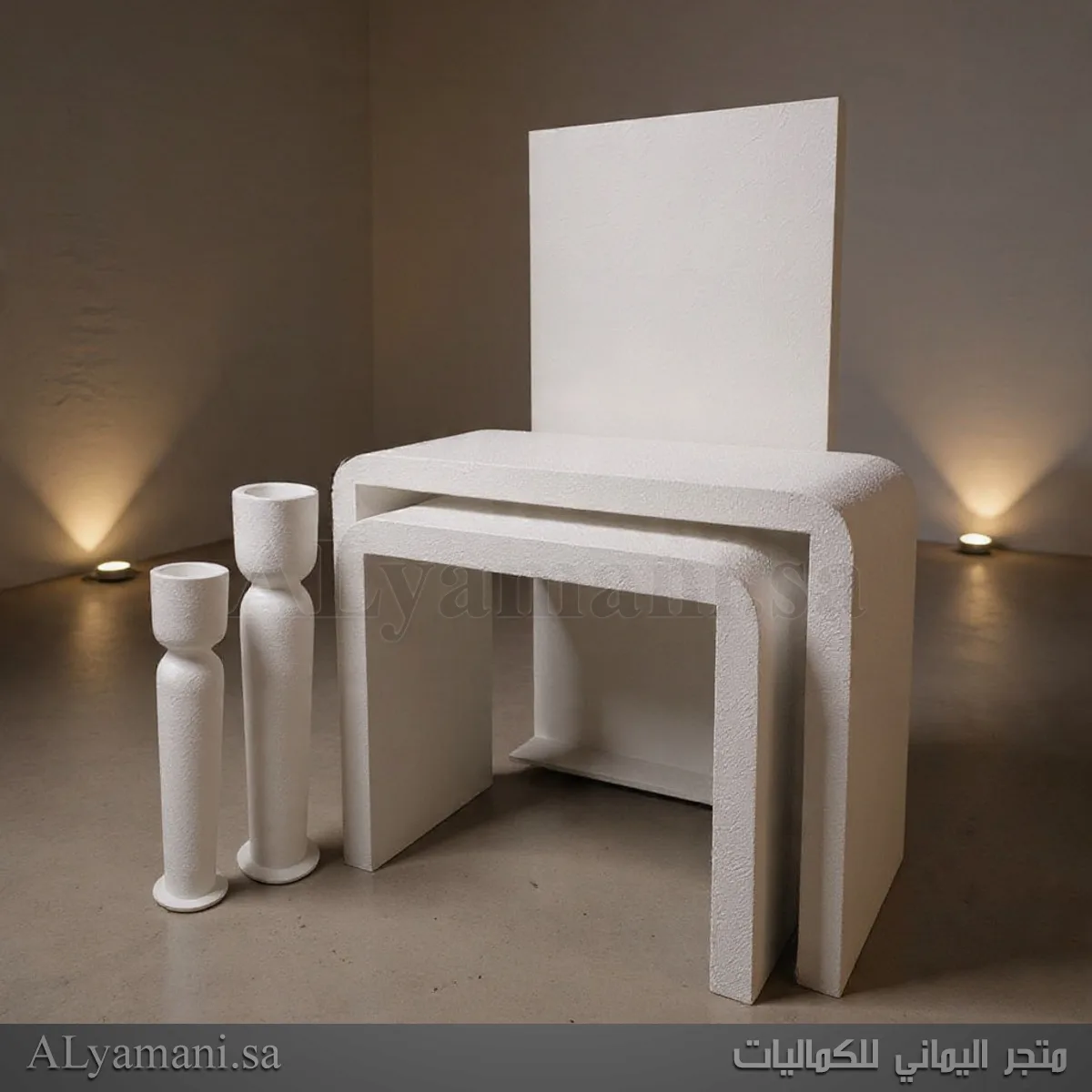 طقم استقبال كامل بتصميم شبه مقوس معتق سعر مخفض