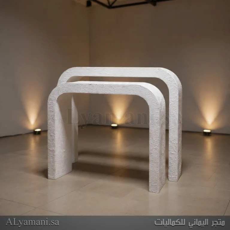 طقم طاولات استقبال مقوسة معتقة بسعر مخفض